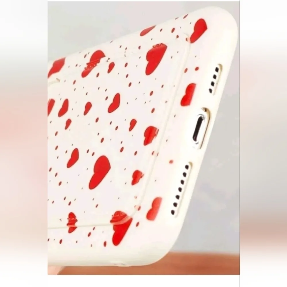 HEART Pattern Card Slot Phone Case iPhone 13 Pro new